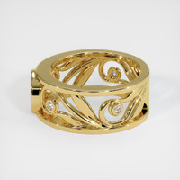 18K Yellow Gold Accent Stones Ring Setting Image