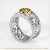 18K Yellow & White Accent Stones Ring Setting Image