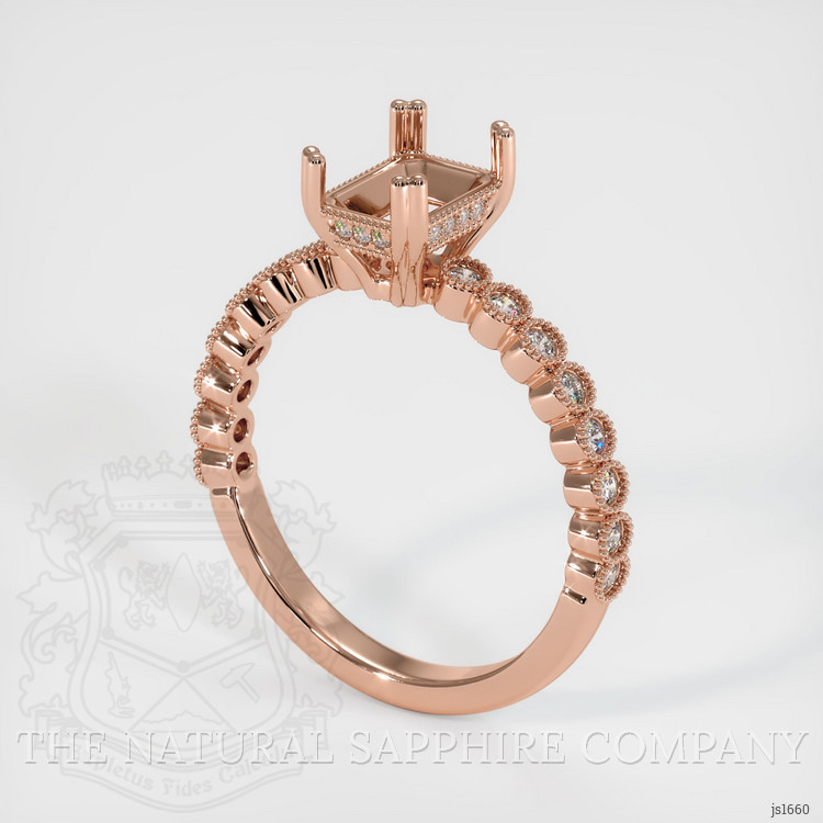 14K Rose Gold Antique Style Ring Setting