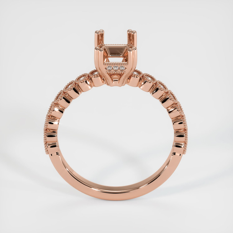 14K Rose Gold Antique Style Ring Setting