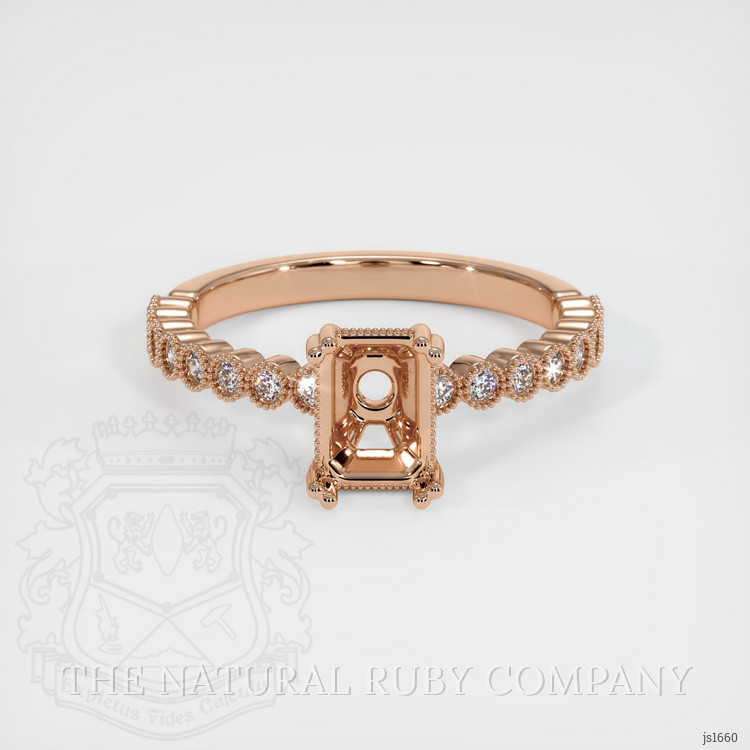 18K Rose Gold Antique Style Ring Setting