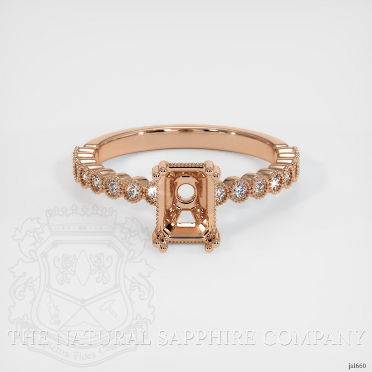 18K Rose Gold Antique Style Ring Setting