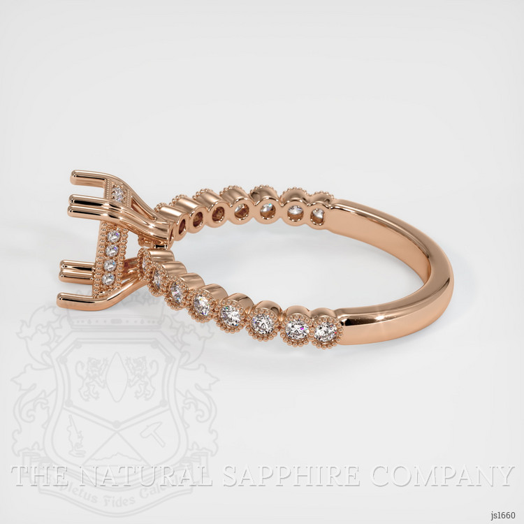 18K Rose Gold Antique Style Ring Setting