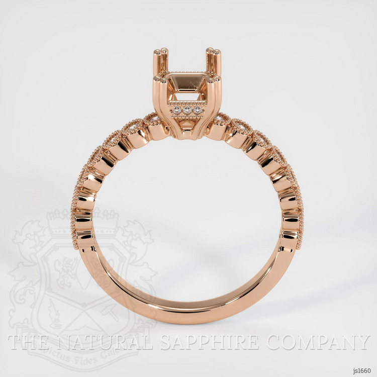 18K Rose Gold Antique Style Ring Setting