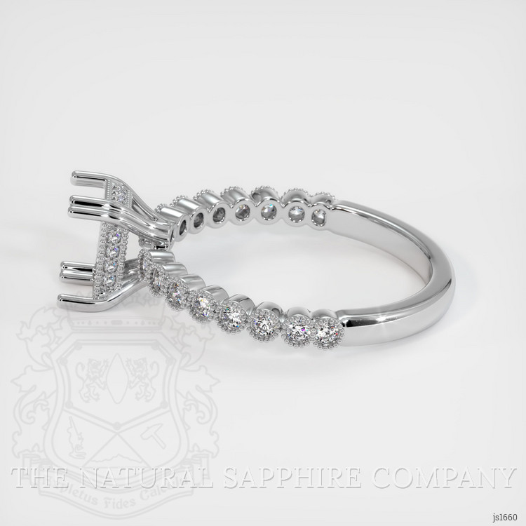 10K White Gold Antique Style Ring Setting