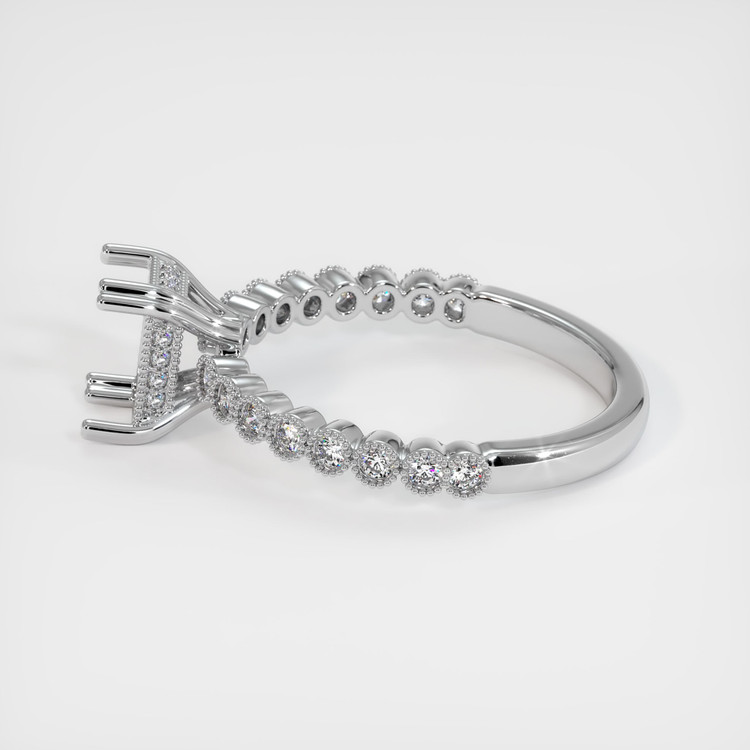 14K White Gold Antique Style Ring Setting