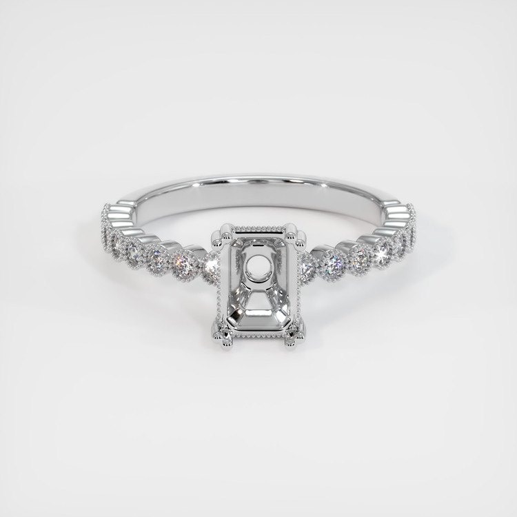 18K White Gold Antique Style Ring Setting