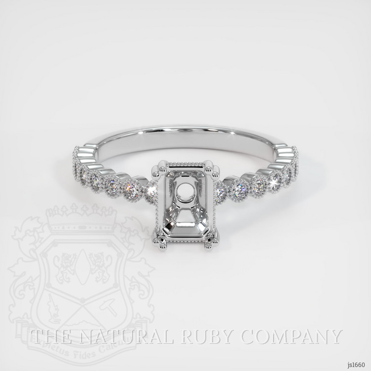 18K White Gold Antique Style Ring Setting