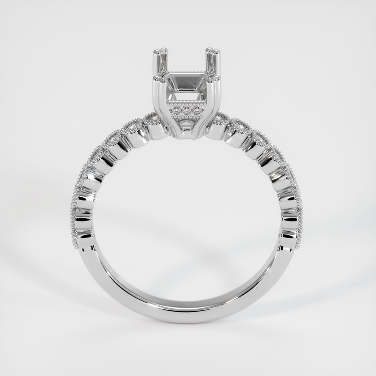 18K White Gold Antique Style Ring Setting