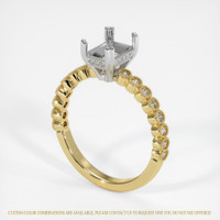 14K White & Yellow Antique Style Ring Setting Video