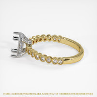 14K White & Yellow Antique Style Ring Setting Image