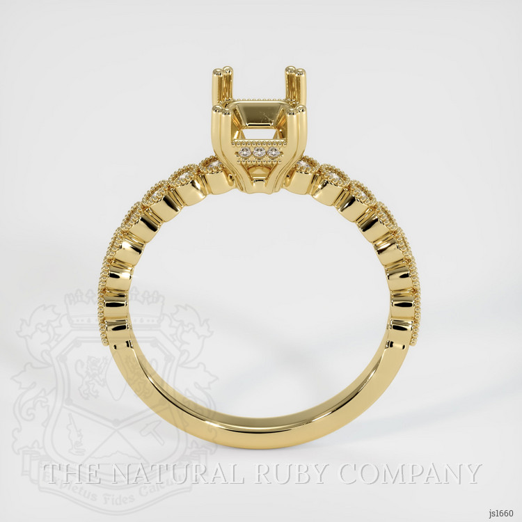 14K Yellow Gold Antique Style Ring Setting