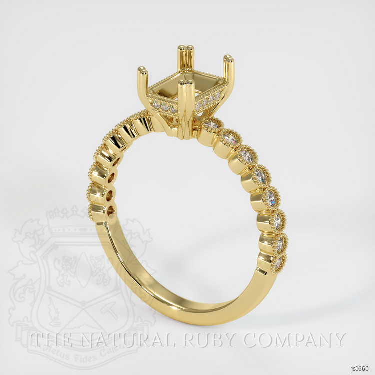18K Yellow Gold Antique Style Ring Setting