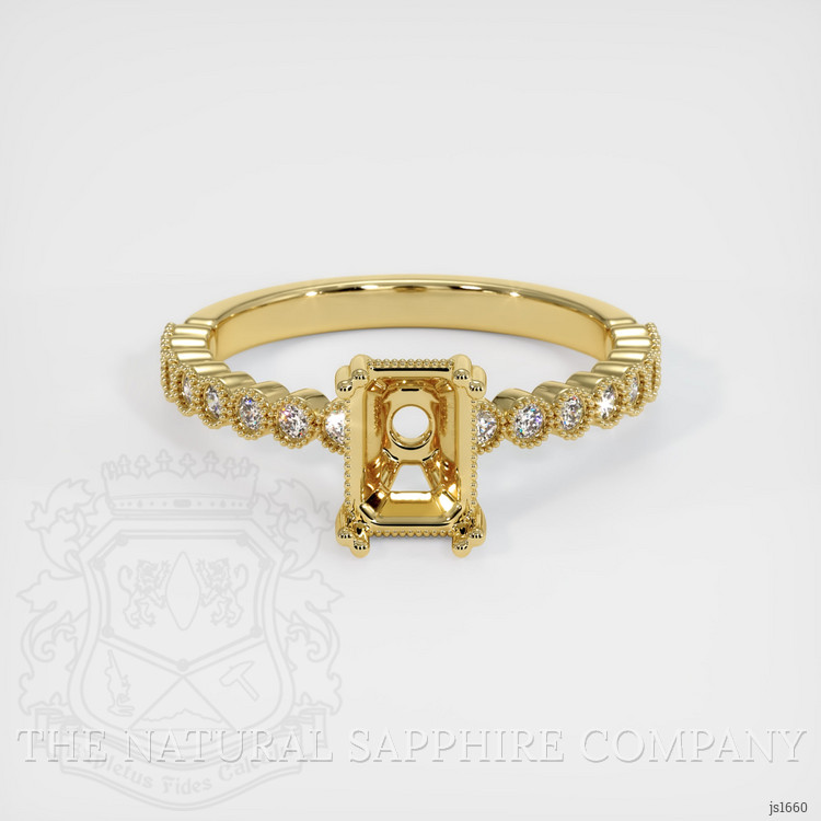 18K Yellow Gold Antique Style Ring Setting