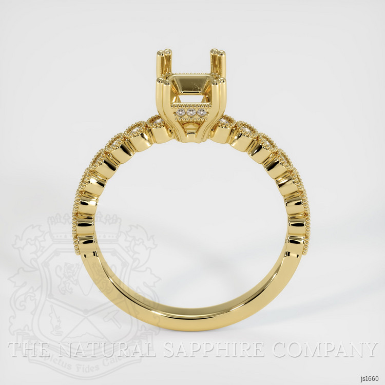 18K Yellow Gold Antique Style Ring Setting
