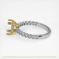 14K Yellow & White Antique Style Ring Setting Image