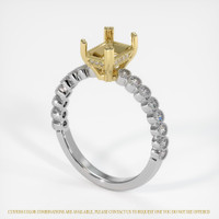 18K Yellow & White Antique Style Ring Setting Video