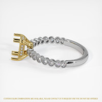 18K Yellow & White Antique Style Ring Setting Image