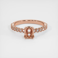 14K Rose Gold Antique Style Ring Setting Image