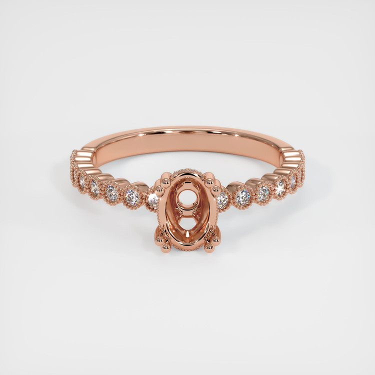 14K Rose Gold Antique Style Ring Setting