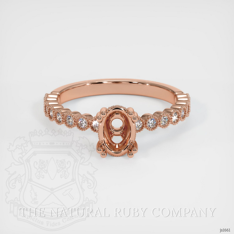 14K Rose Gold Antique Style Ring Setting