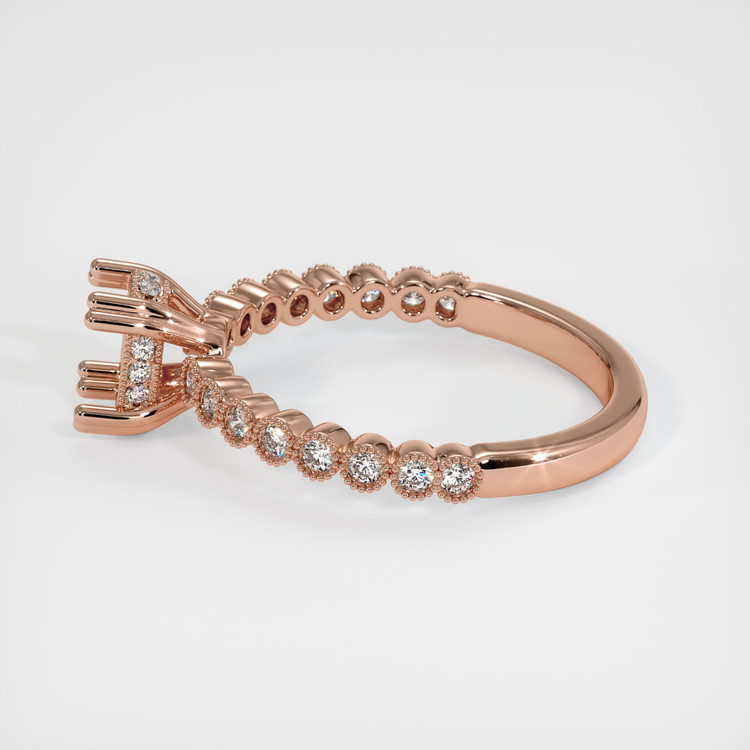 14K Rose Gold Antique Style Ring Setting