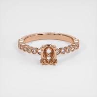 18K Rose Gold Antique Style Ring Setting Image