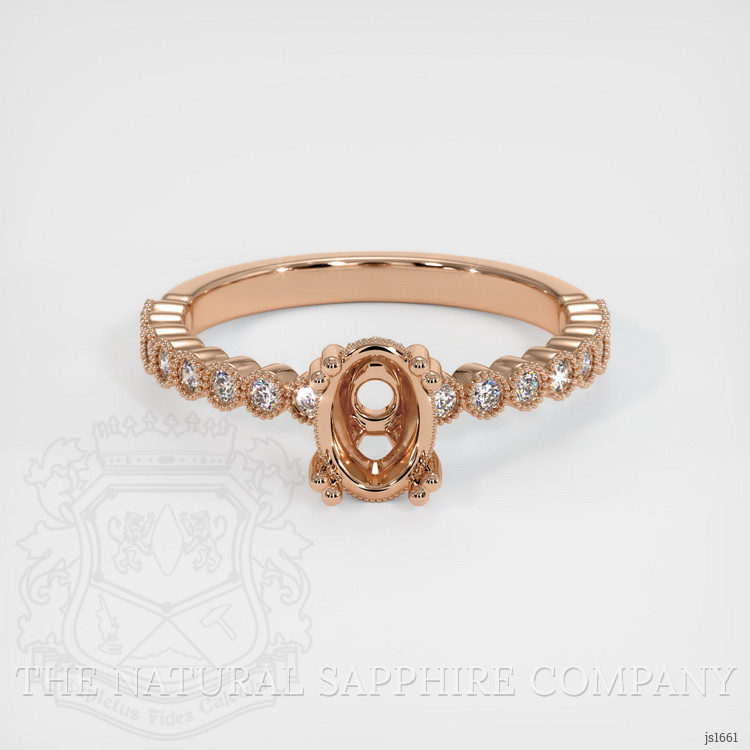 18K Rose Gold Antique Style Ring Setting