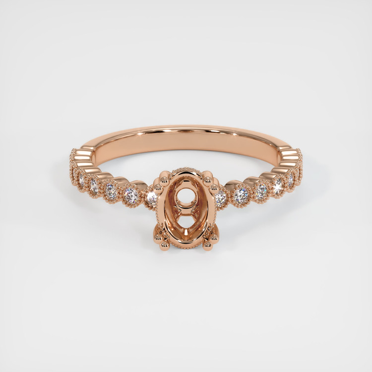 18K Rose Gold Antique Style Ring Setting