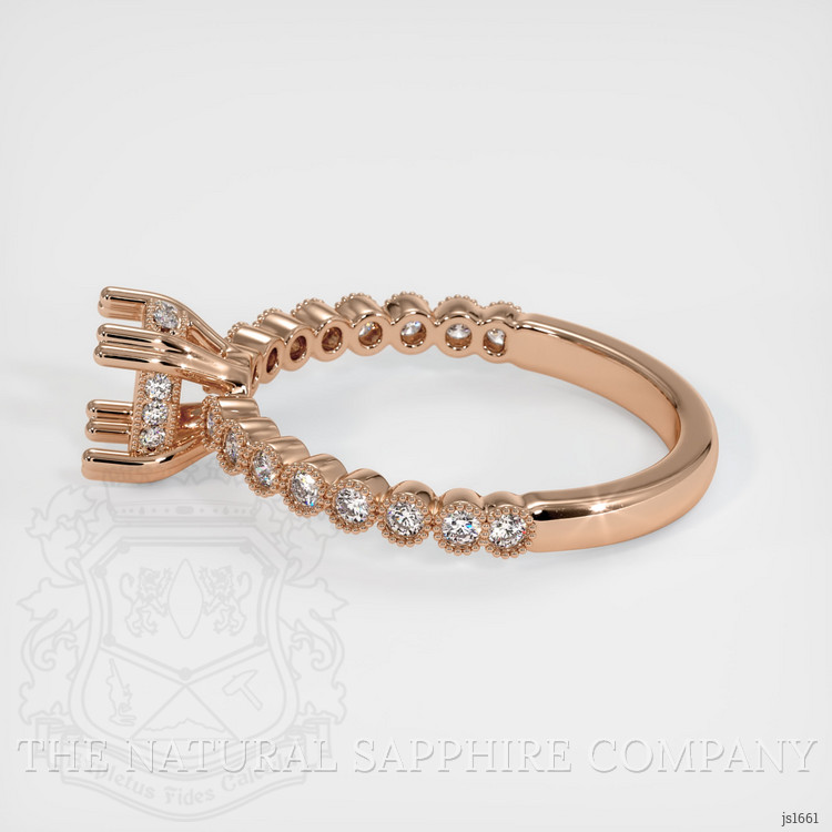 18K Rose Gold Antique Style Ring Setting