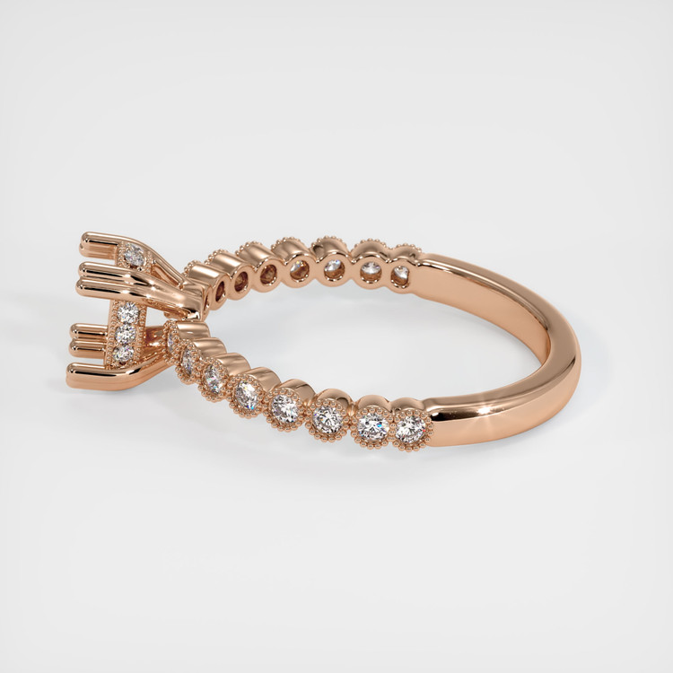 18K Rose Gold Antique Style Ring Setting