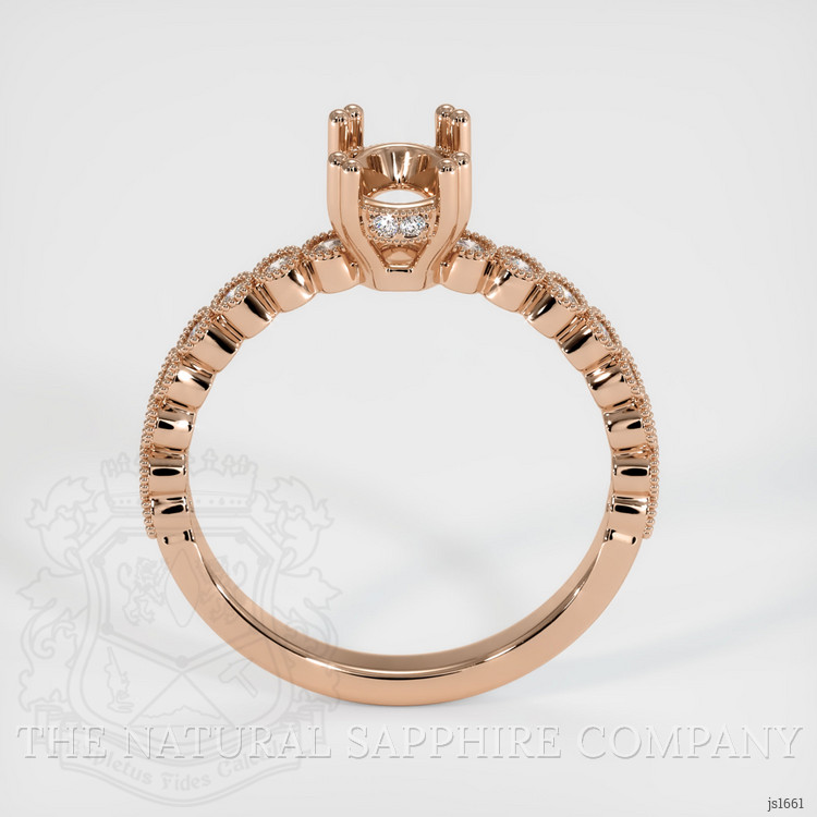 18K Rose Gold Antique Style Ring Setting