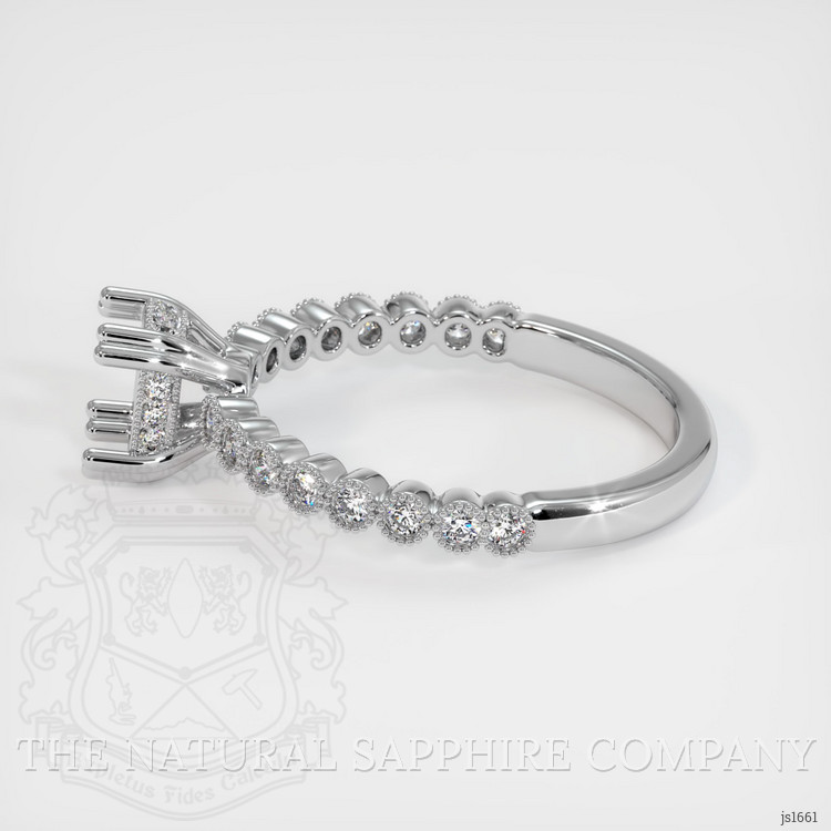 14K White Gold Antique Style Ring Setting