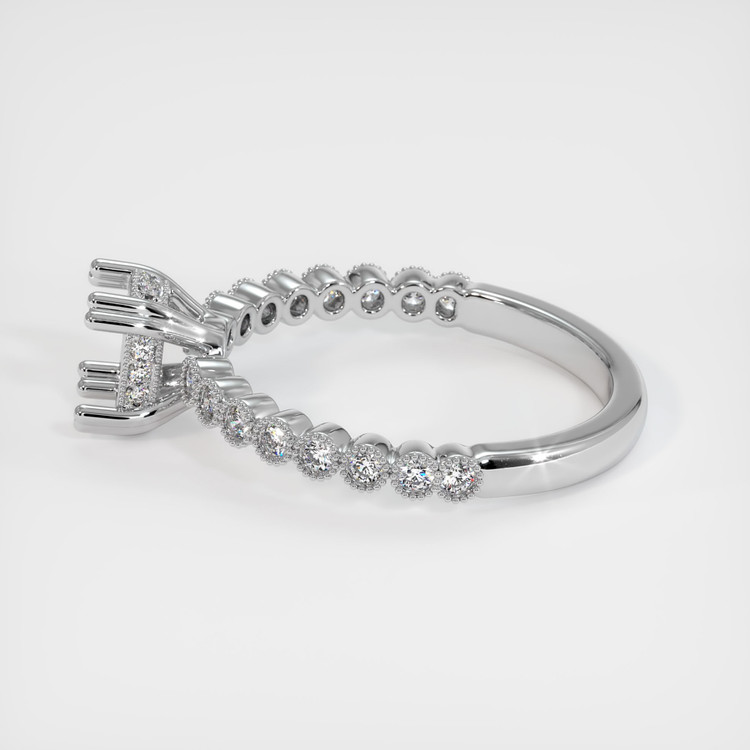 14K White Gold Antique Style Ring Setting