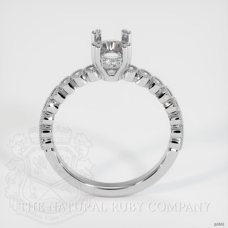 14K White Gold Antique Style Ring Setting