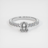 18K White Gold Antique Style Ring Setting Image