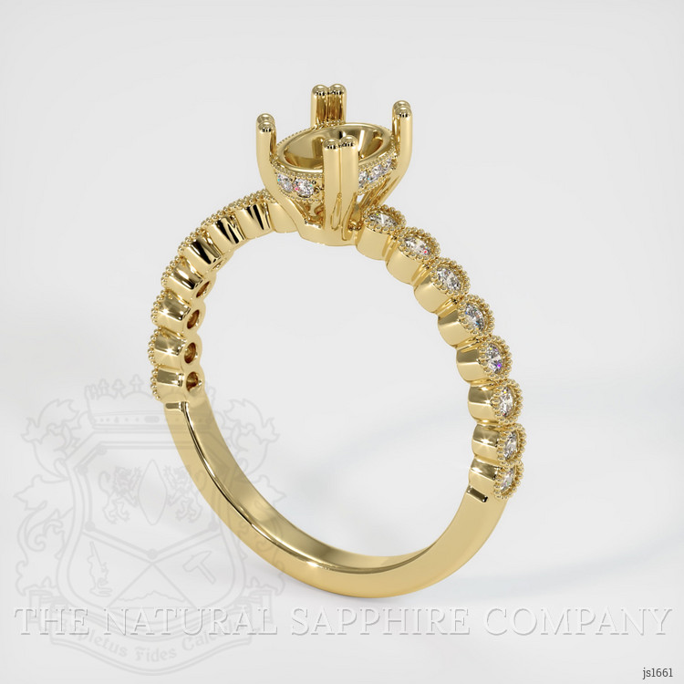 14K Yellow Gold Antique Style Ring Setting