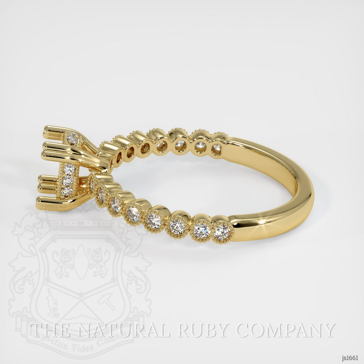 14K Yellow Gold Antique Style Ring Setting