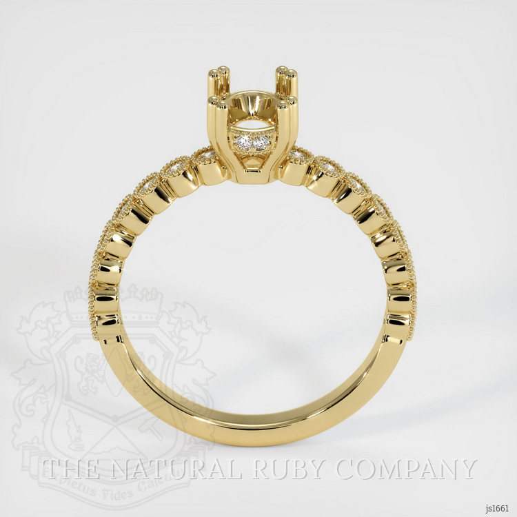 14K Yellow Gold Antique Style Ring Setting