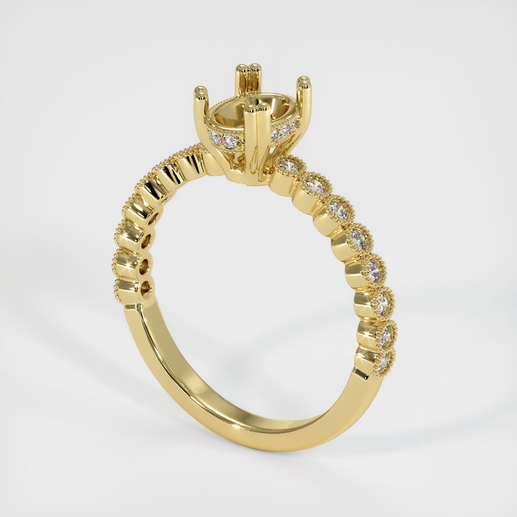 18K Yellow Gold Antique Style Ring Setting