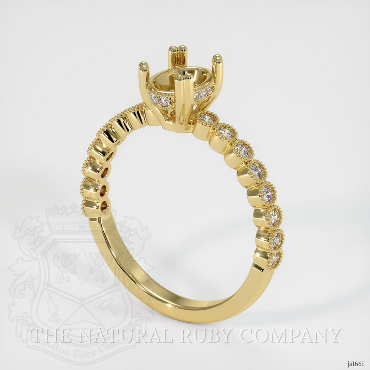 18K Yellow Gold Antique Style Ring Setting