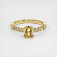 18K Yellow Gold Antique Style Ring Setting Image