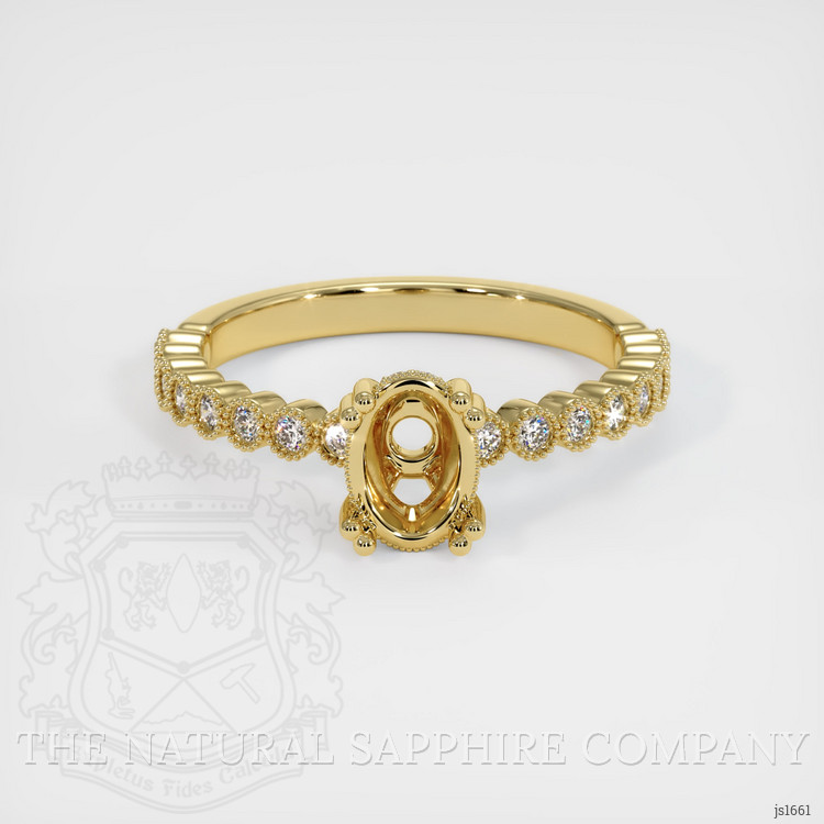 18K Yellow Gold Antique Style Ring Setting