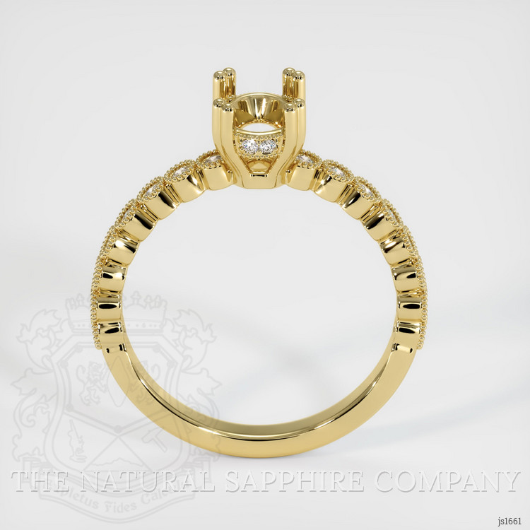 18K Yellow Gold Antique Style Ring Setting