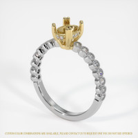 14K Yellow & White Antique Style Ring Setting Video