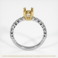 14K Yellow & White Antique Style Ring Setting Image