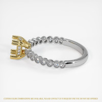 18K Yellow & White Antique Style Ring Setting Image