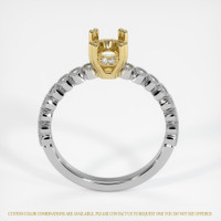 18K Yellow & White Antique Style Ring Setting Image