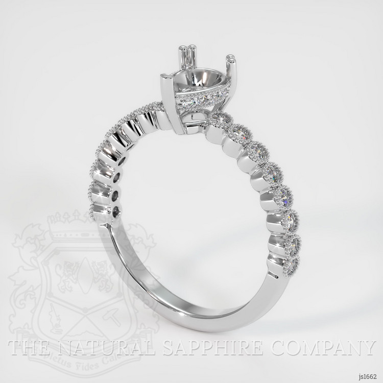 Platinum 950 Antique Style Ring Setting