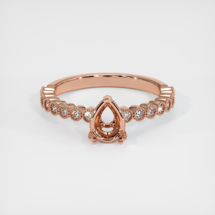 14K Rose Gold Antique Style Ring Setting